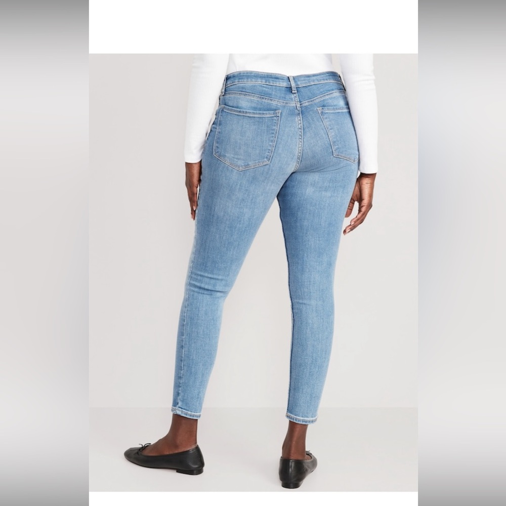 Brand New Old Navy Rockstar Super Skinny Mid-Rise Denim Blue Women’s Jeans - Picture 15 of 16